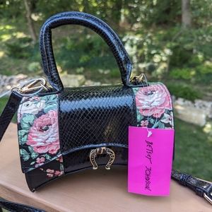 NWT Betsey Johnson "All Mixed Up" Top Handle Crossbody Bag